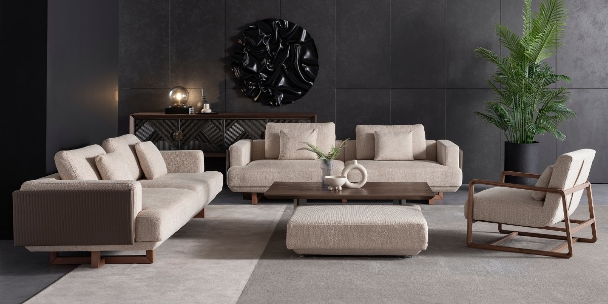 Cross Ceviz Koltuk Takımı