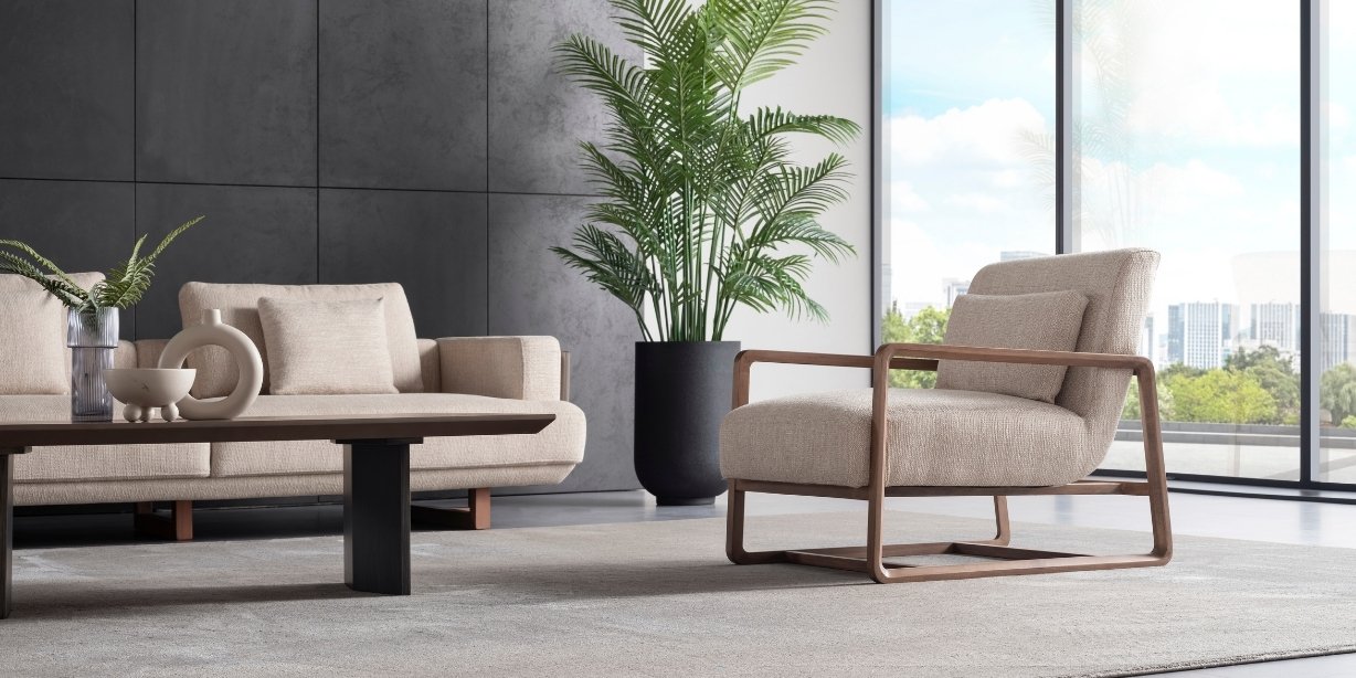 Cross Ceviz Koltuk Takımı