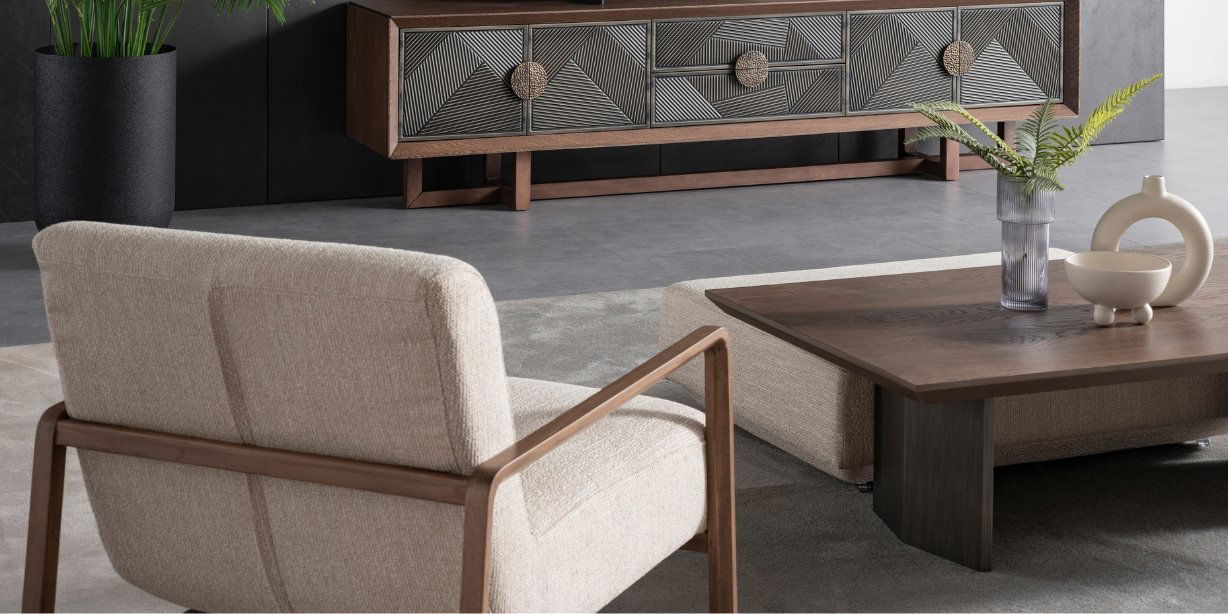 Cross Ceviz Koltuk Takımı