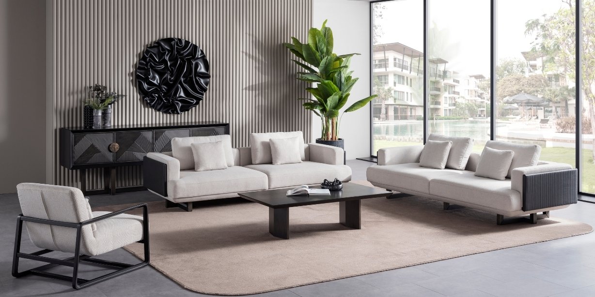 Cross Siyah Koltuk Takımı