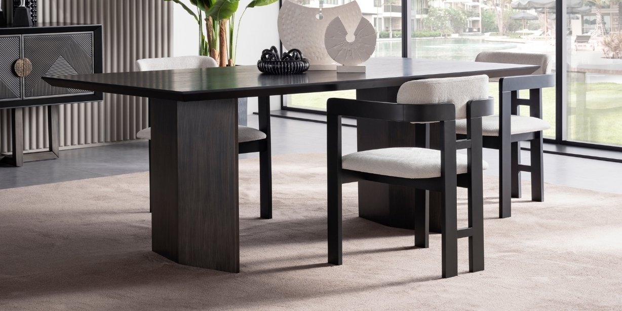 Cross Siyah Yemek Odası Takımı