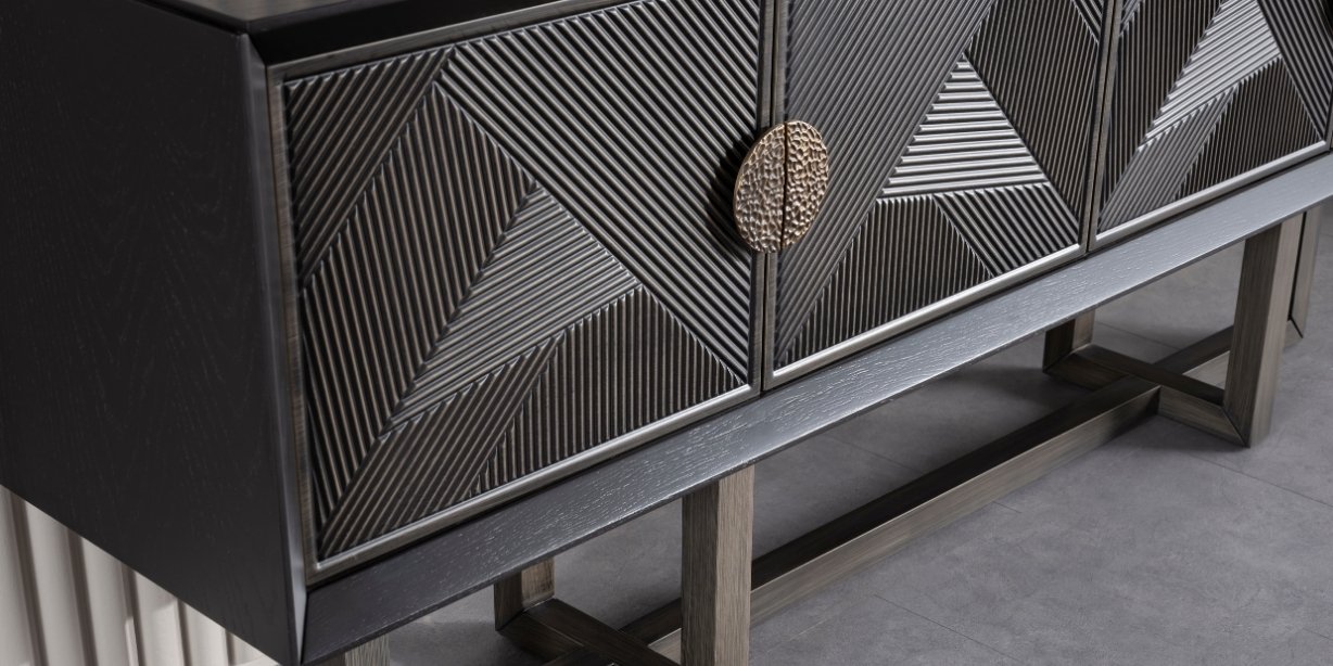 Cross Siyah Yemek Odası Takımı