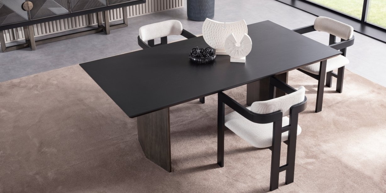 Cross Siyah Yemek Odası Takımı