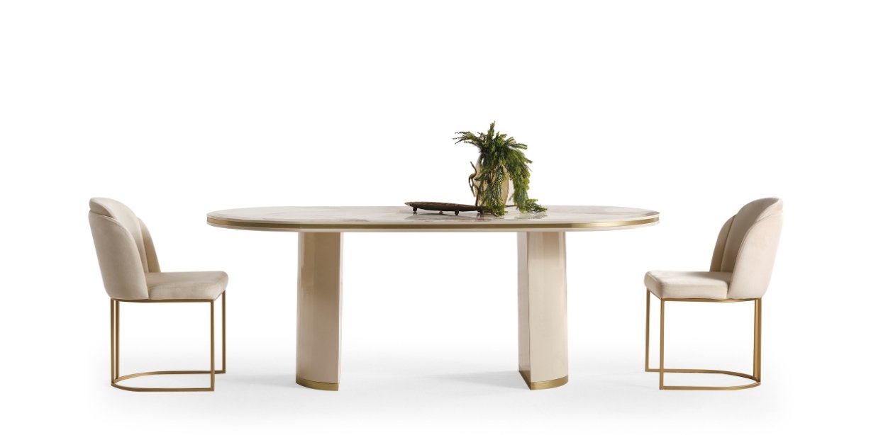 Cartier Krem Yemek Odası Takımı