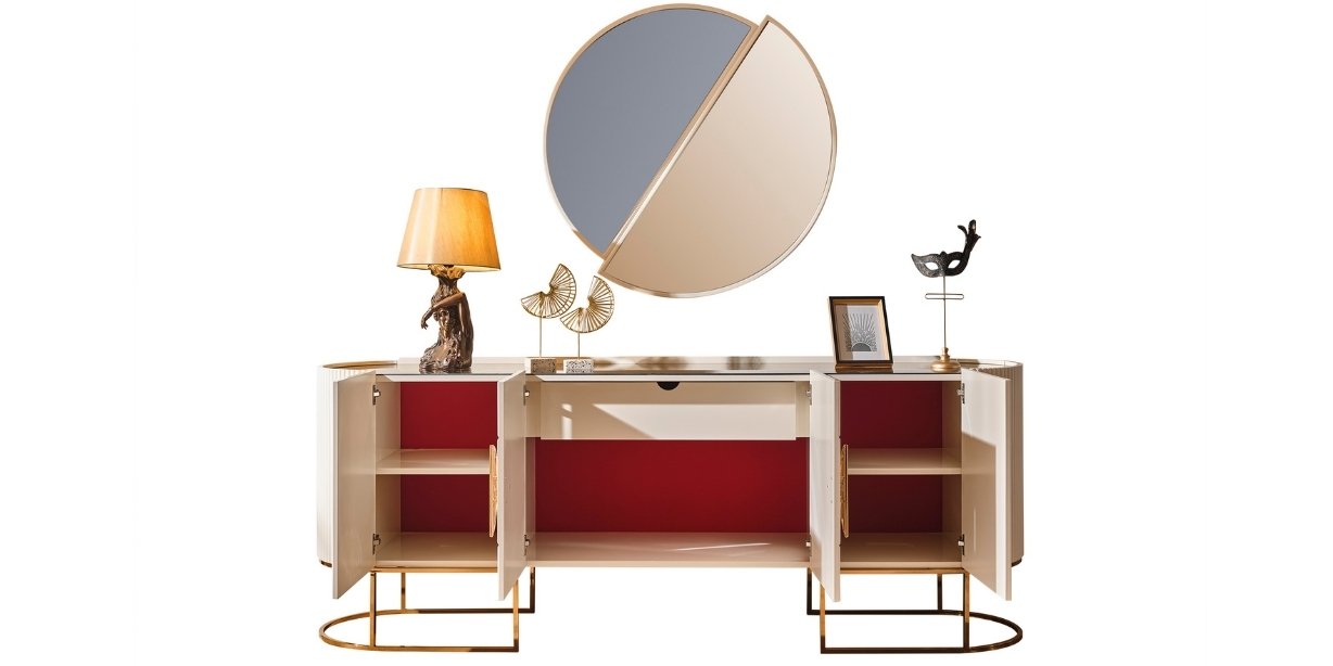 Gucci Ekru Gold Yemek Odası Takımı