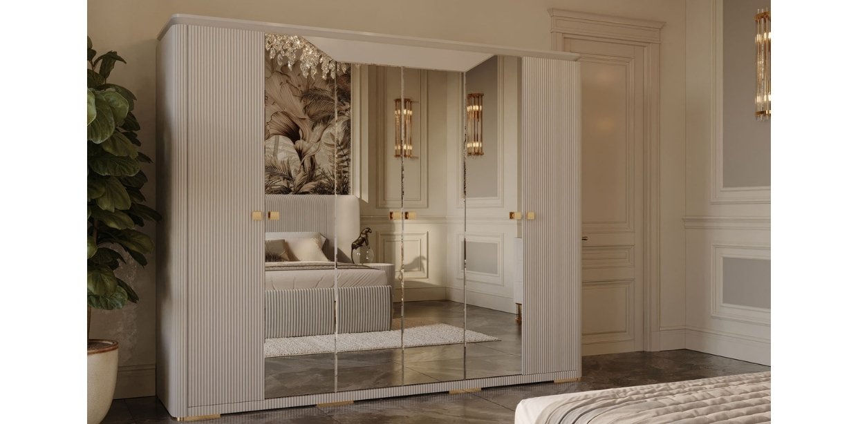 Lyon Krem Yatak Odası Takımı