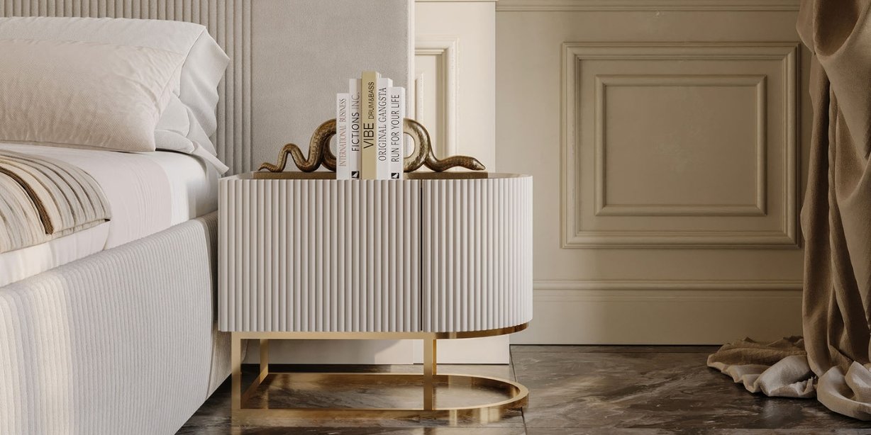 Lyon Krem Yatak Odası Takımı