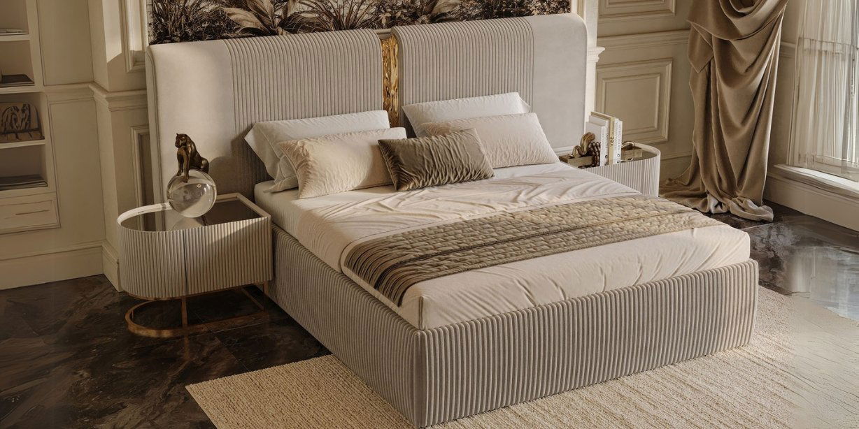 Lyon Krem Yatak Odası Takımı