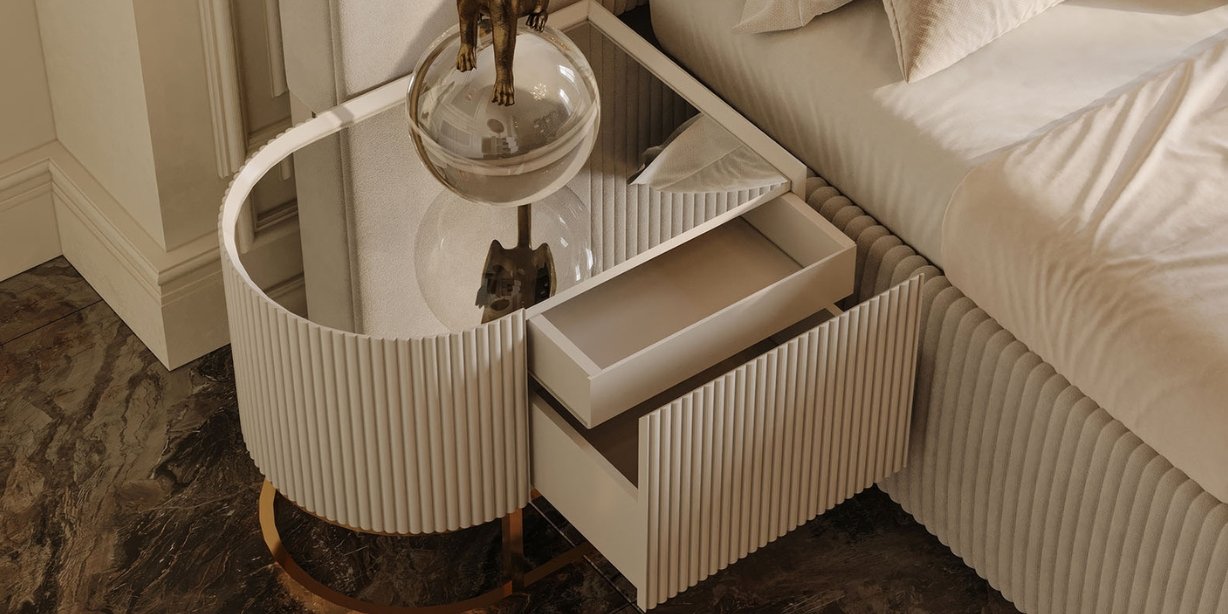 Lyon Krem Yatak Odası Takımı