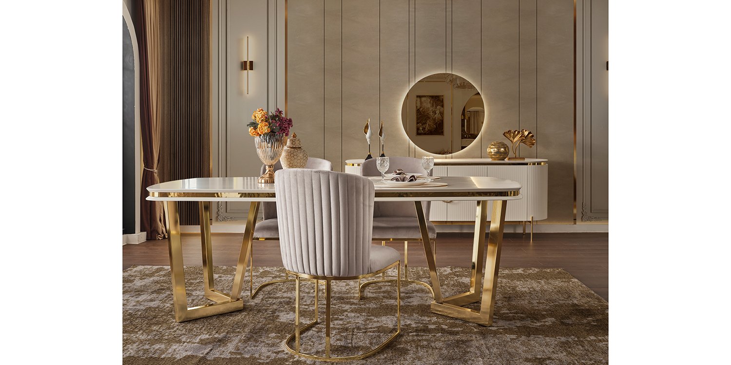 Tesla Yemek Odası Takımı Luxury