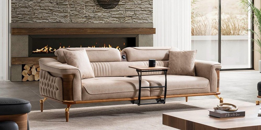 Dubai Koltuk Takımı Krem