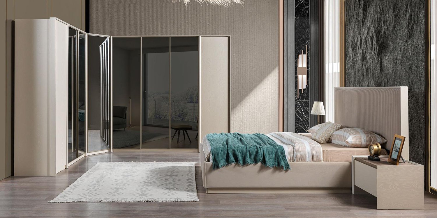 Asya Yatak Odası Takımı Ekru