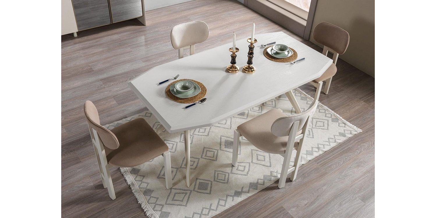 Asya Yemek Odası Takımı Ekru