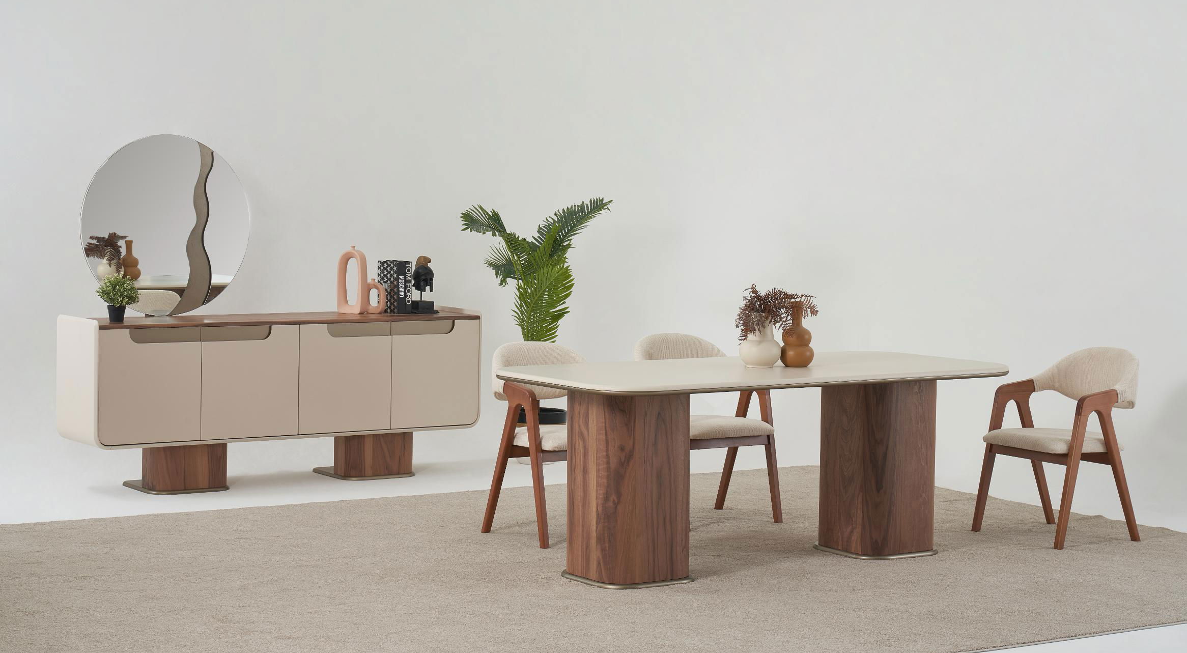 Pera Yemek Odası Takımı Ceviz