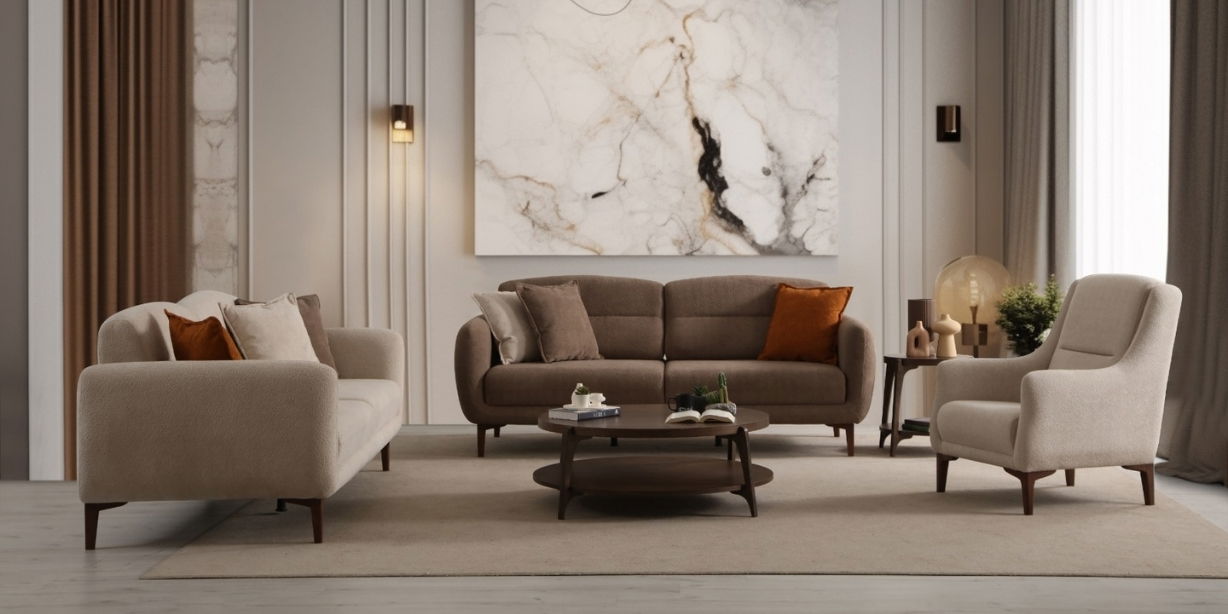 Nova Koltuk Takımı Ahşap Ayaklı