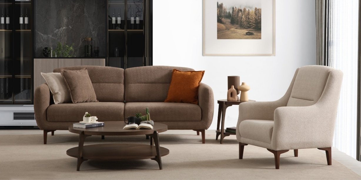 Nova Koltuk Takımı Ahşap Ayaklı