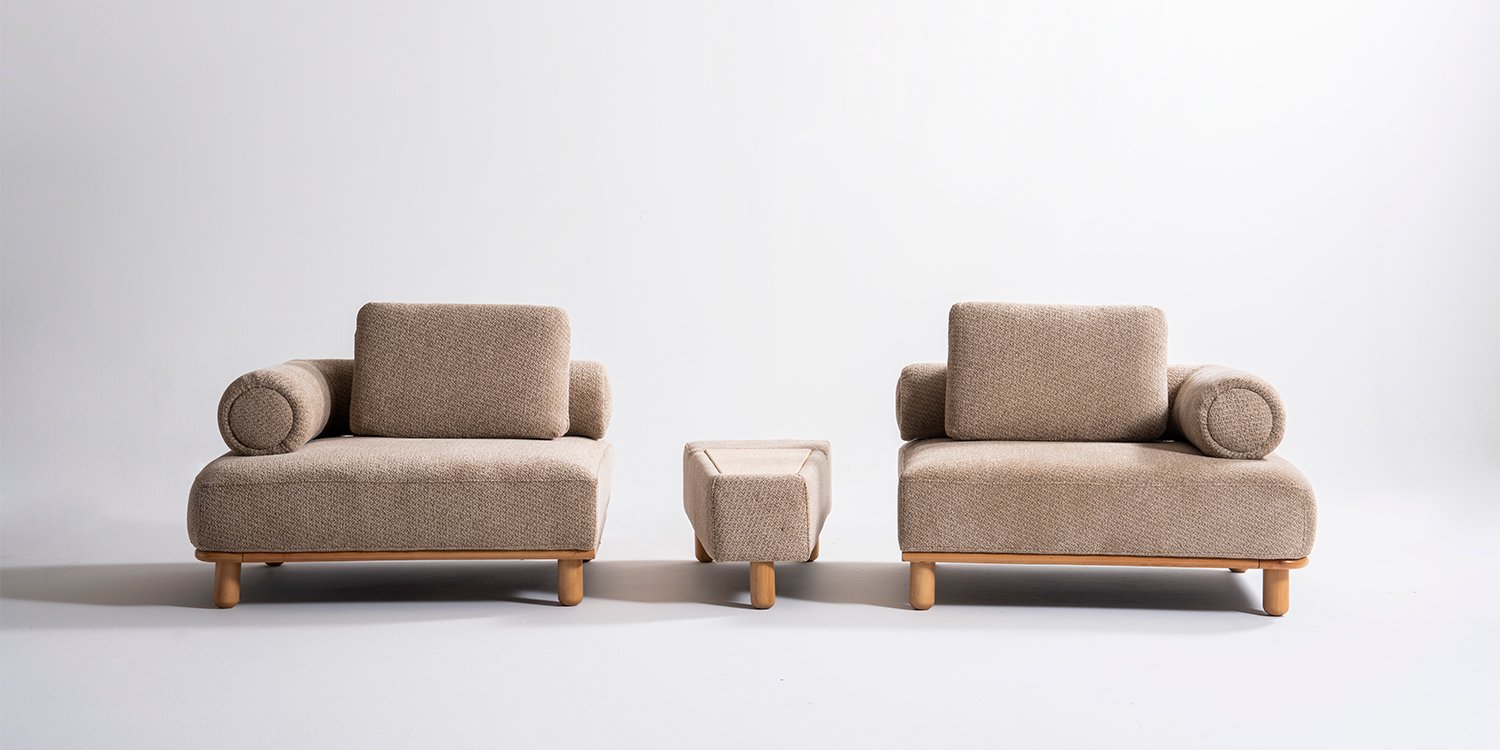 Bambu Koltuk Takımı Krem