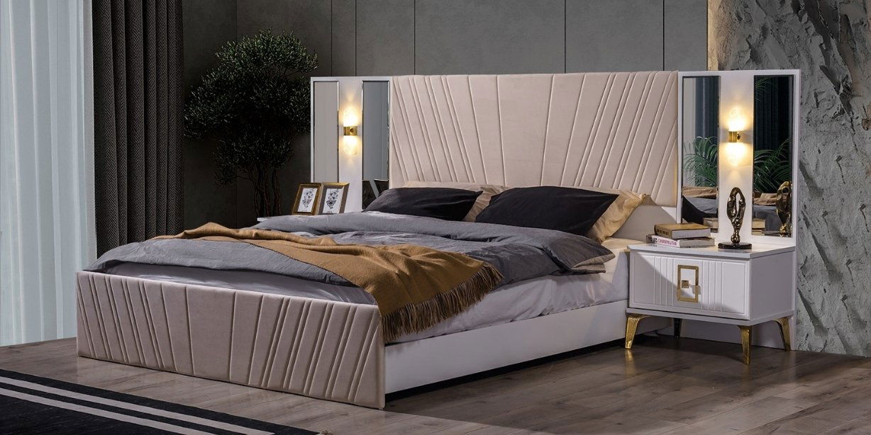 Rio Sarı Yatak Odası Takımı Mdf