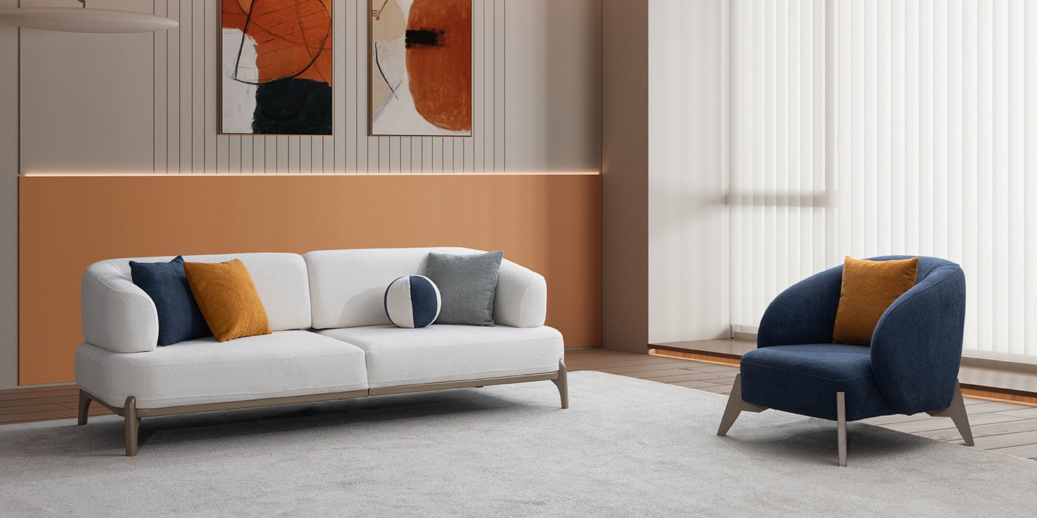 Lotus Koltuk Takımı Krem