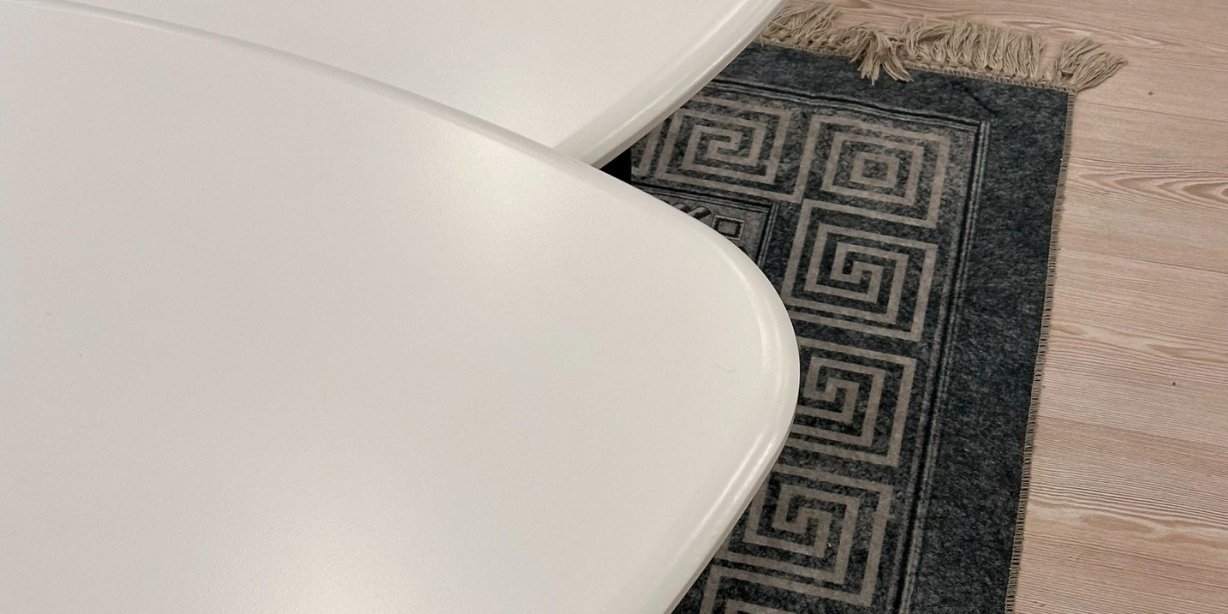 Delta İkili Orta Sehpa Siyah Beyaz