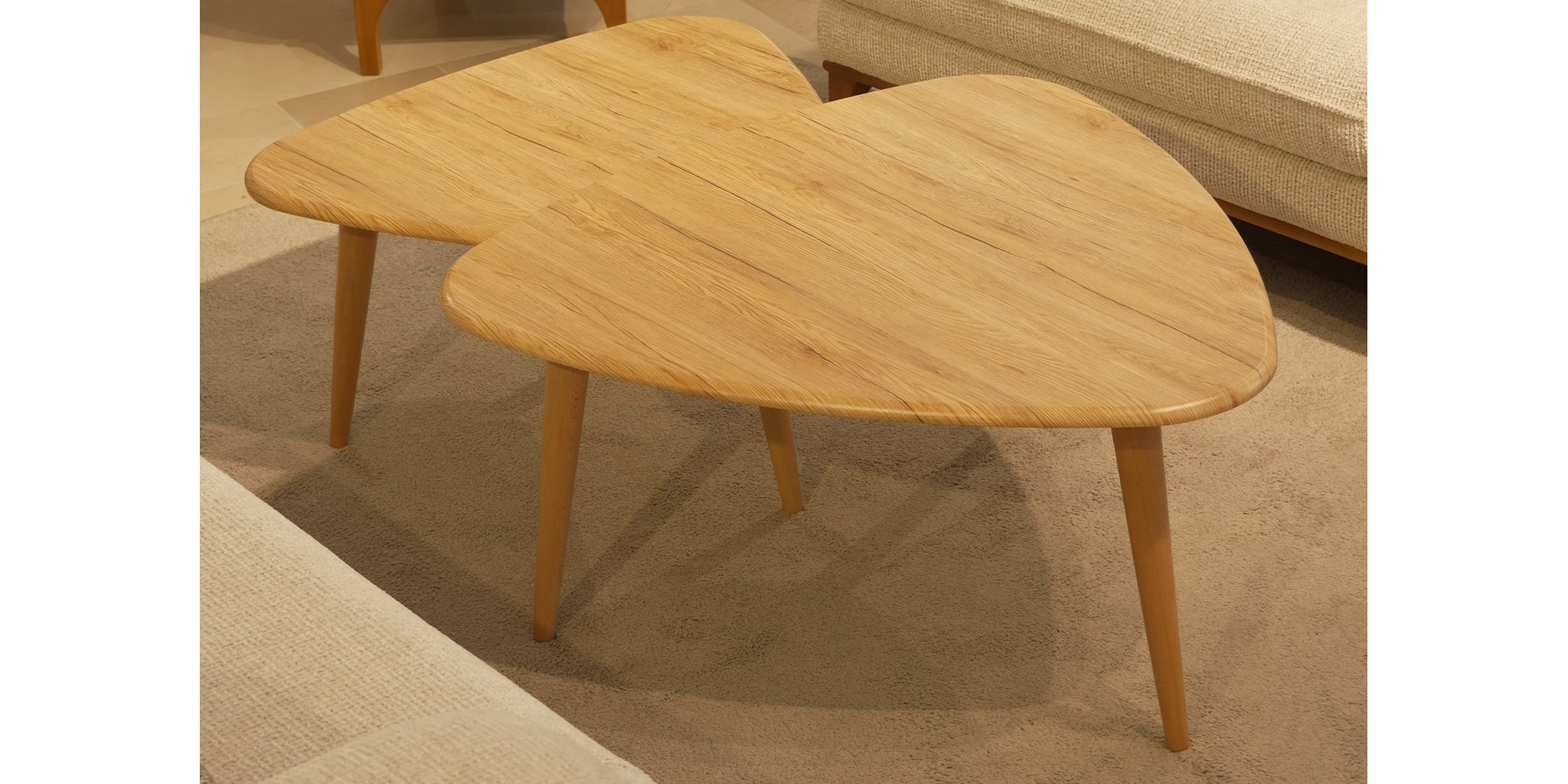 Delta Natural İkili Sehpa Seti