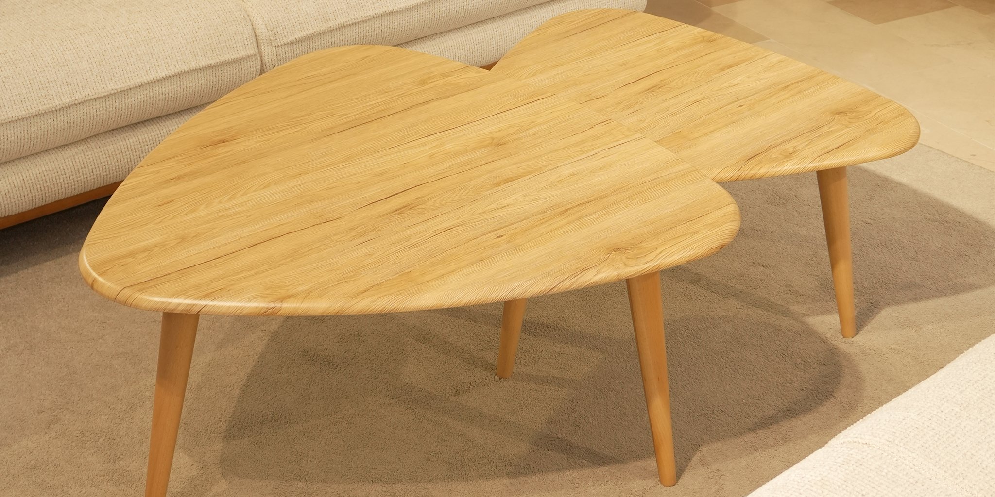 Delta Natural İkili Sehpa Seti