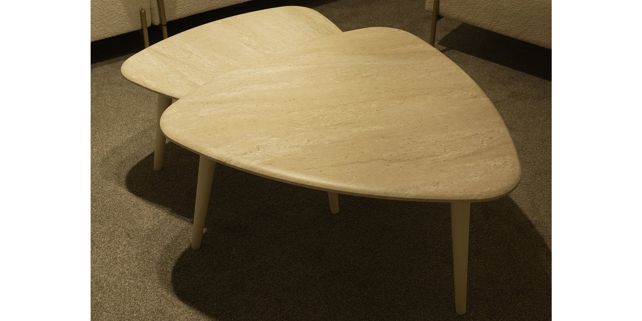 Delta Traverten İkili Sehpa Seti