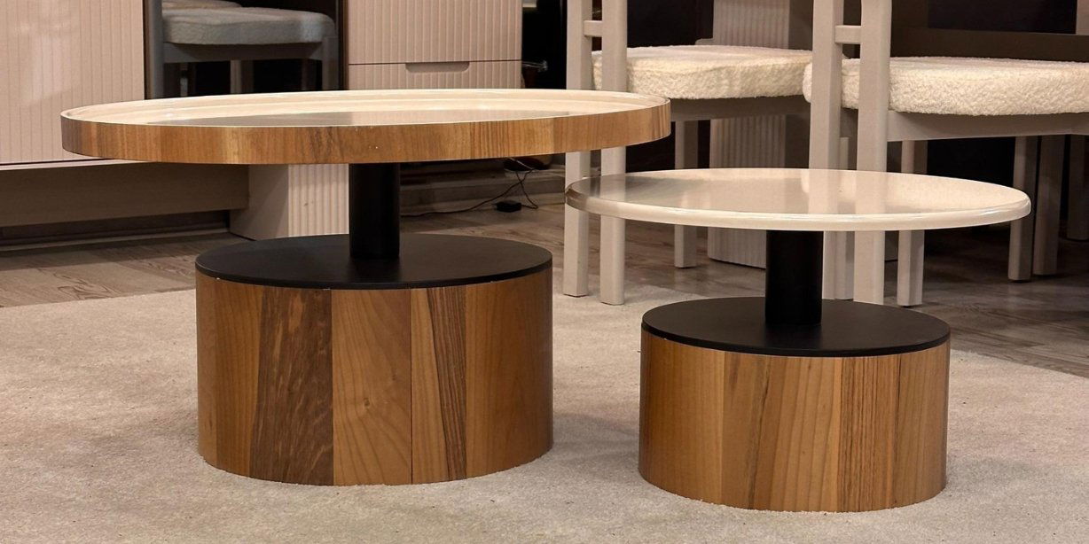 Polonez İkili Orta Sehpa Seti