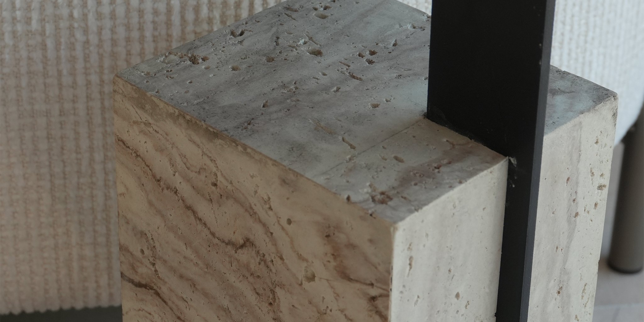 Taş Mermer Yan Sehpa