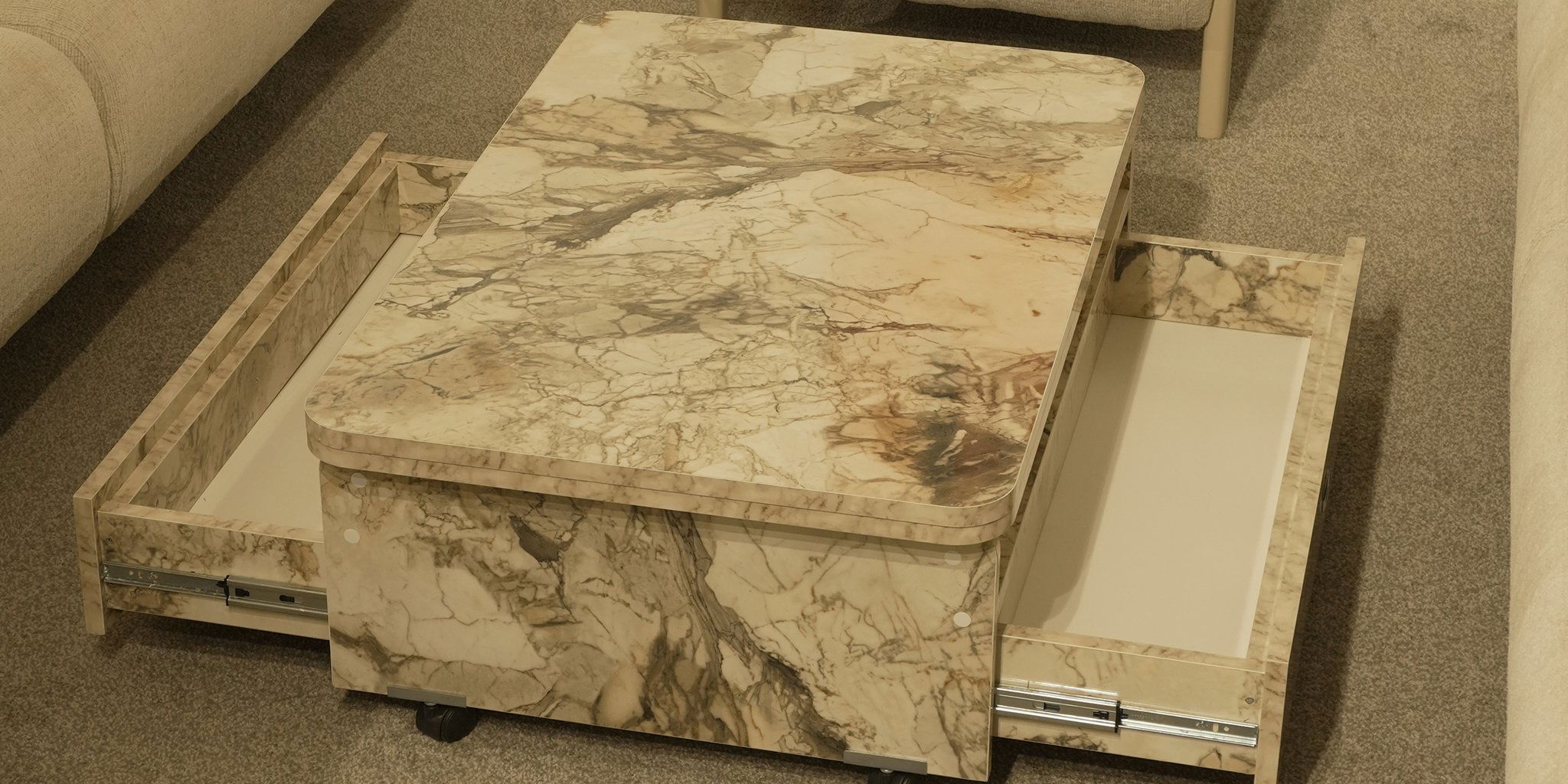 Traverten Akıllı Sehpa