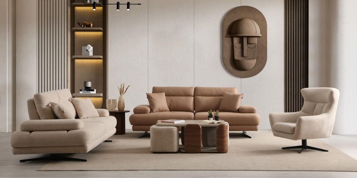 Milano Koltuk Takımı Metal Ayaklı