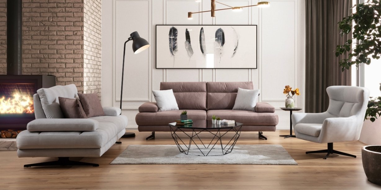 Milano Koltuk Takımı Metal Ayaklı