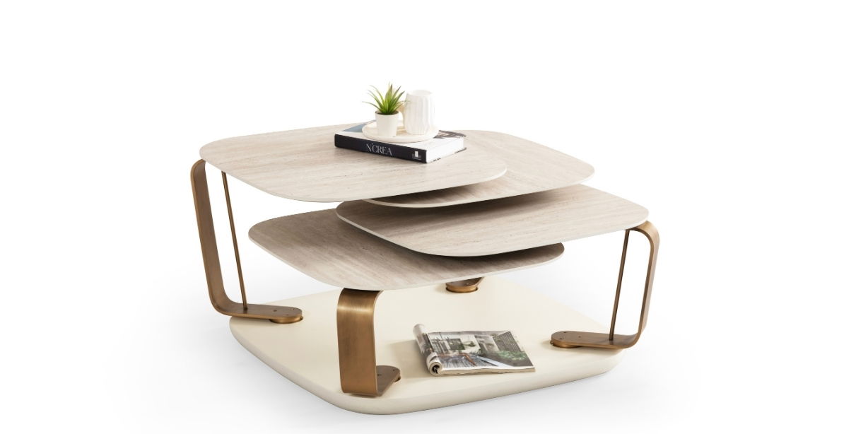 Bentley Fonksiyonel Orta Sehpa Traverten