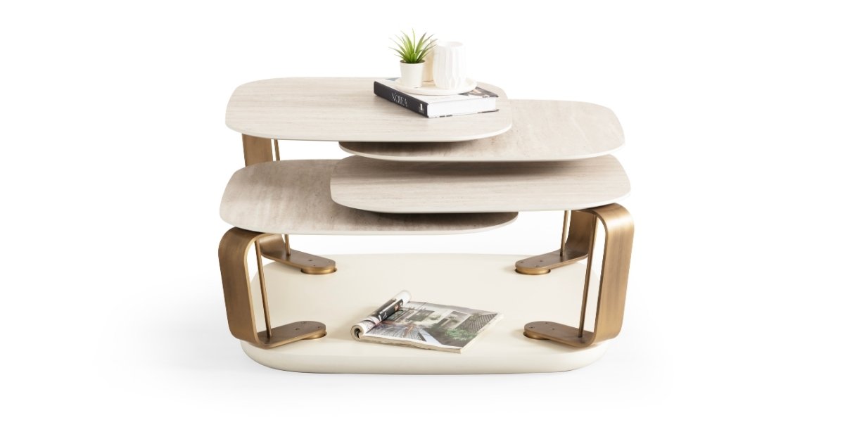 Bentley Fonksiyonel Orta Sehpa Traverten