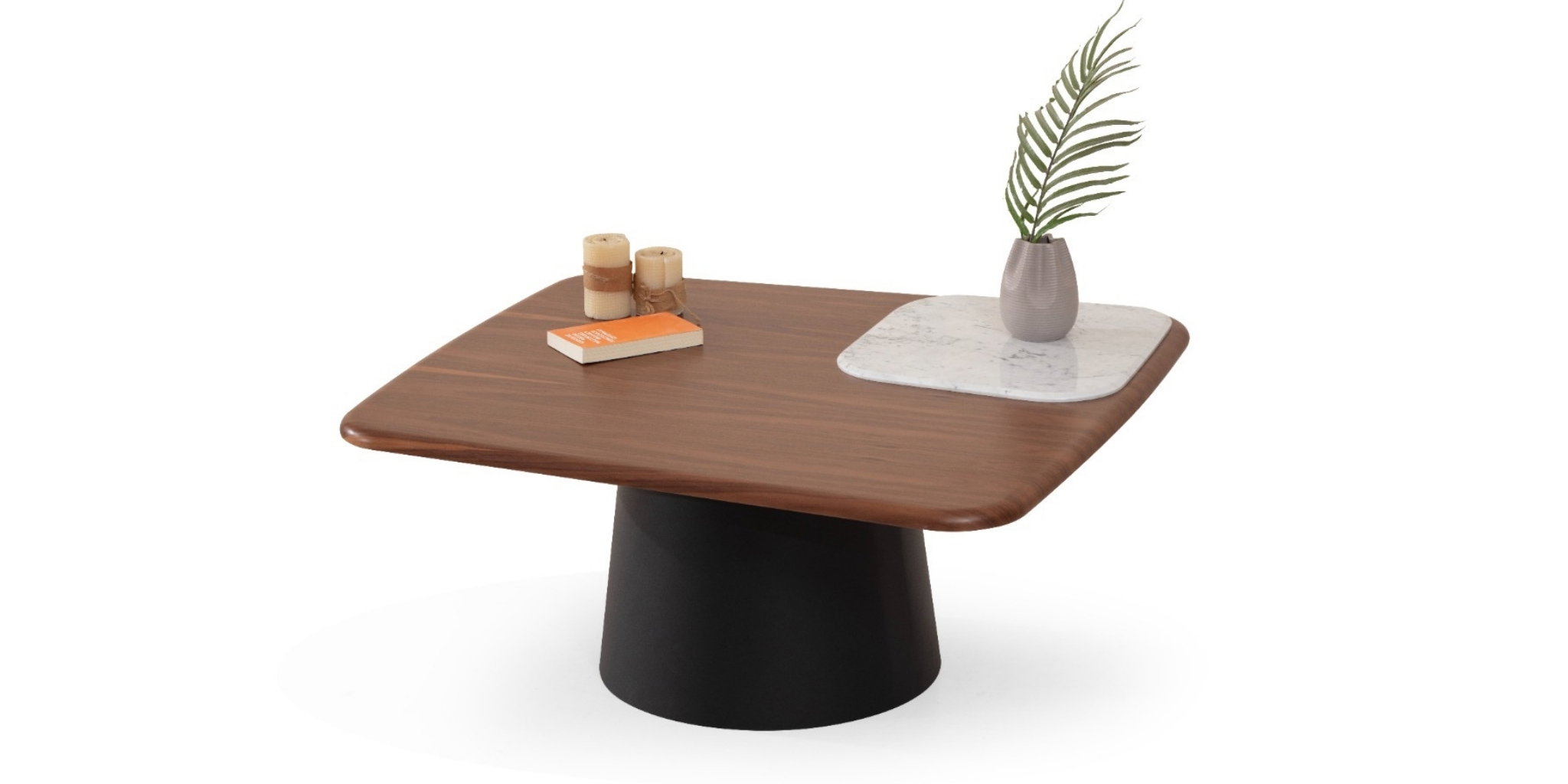 Bueno Orta Sehpa Siyah Beyaz