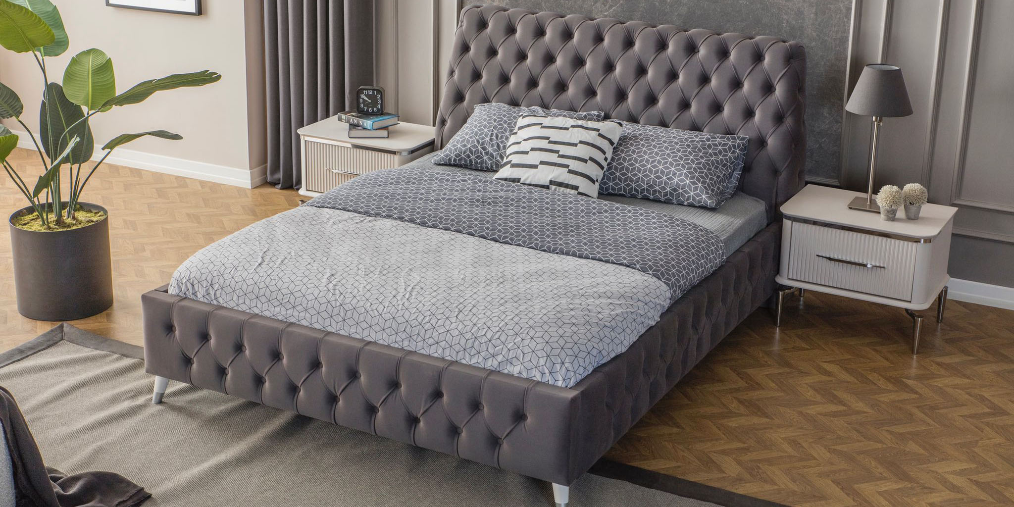 Royal Gümüş Yatak Odası Takımı