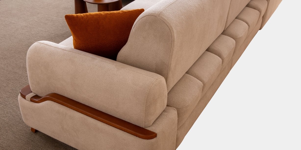 Resital Krem Köşe Koltuk Takımı