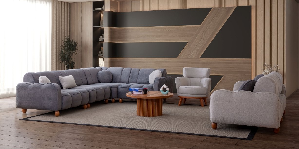 Turkuaz Köşe Koltuk Takımı