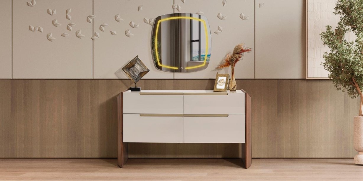 Gloria Yatak Odası Takımı Krem