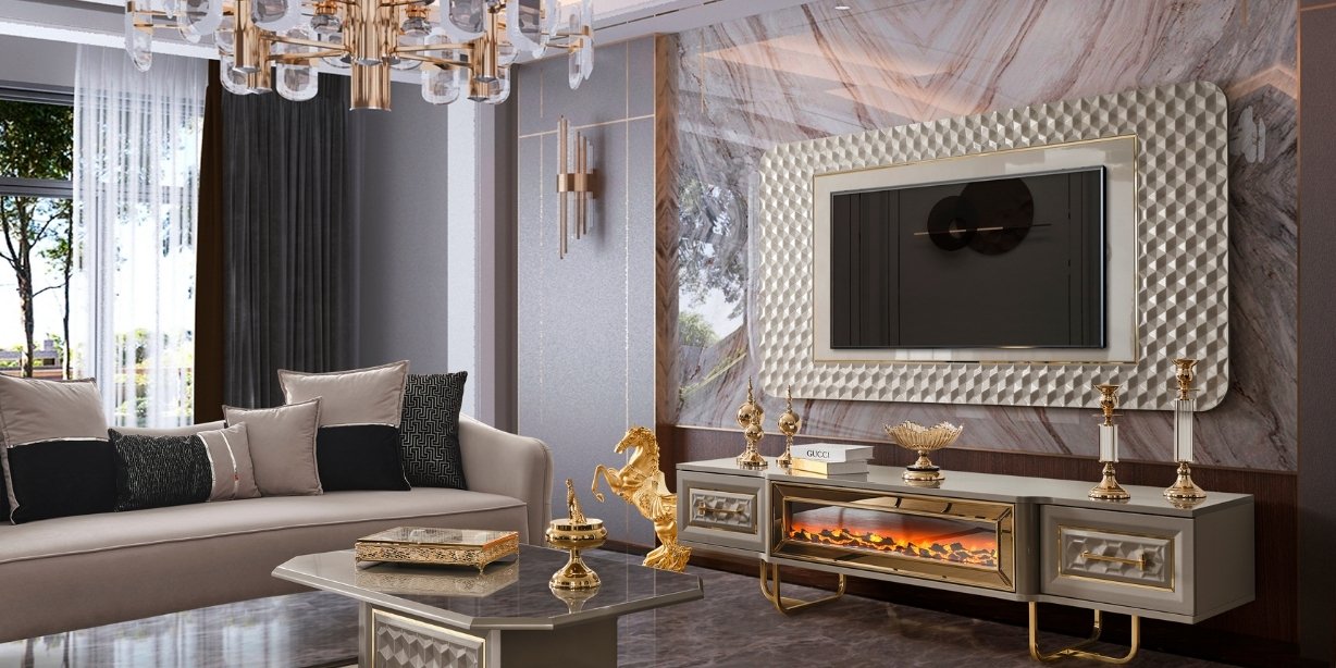 Lounge Tv Ünitesi Nehir Kumu