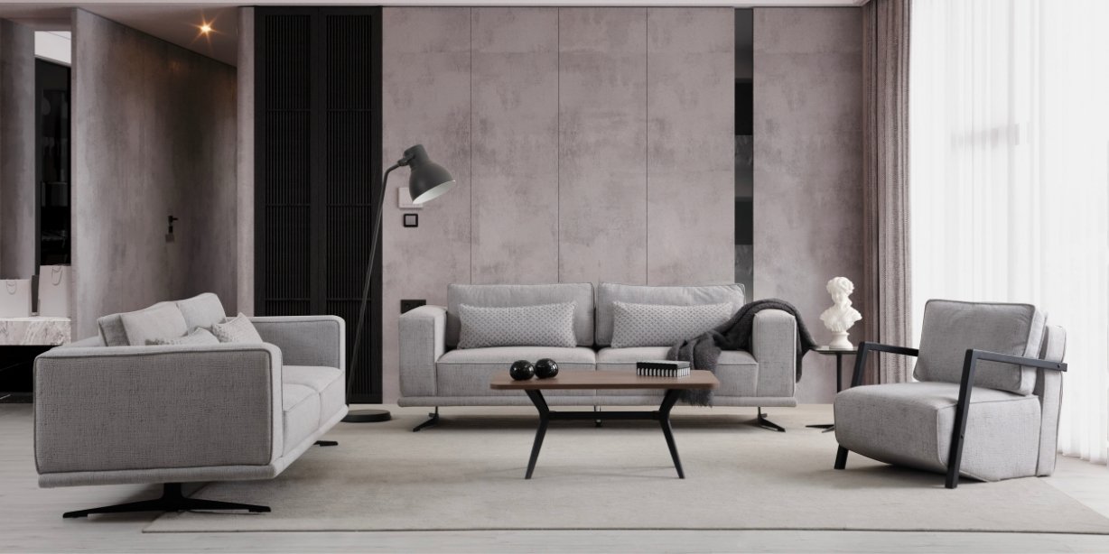 Prada Koltuk Takımı Metal Ayaklı