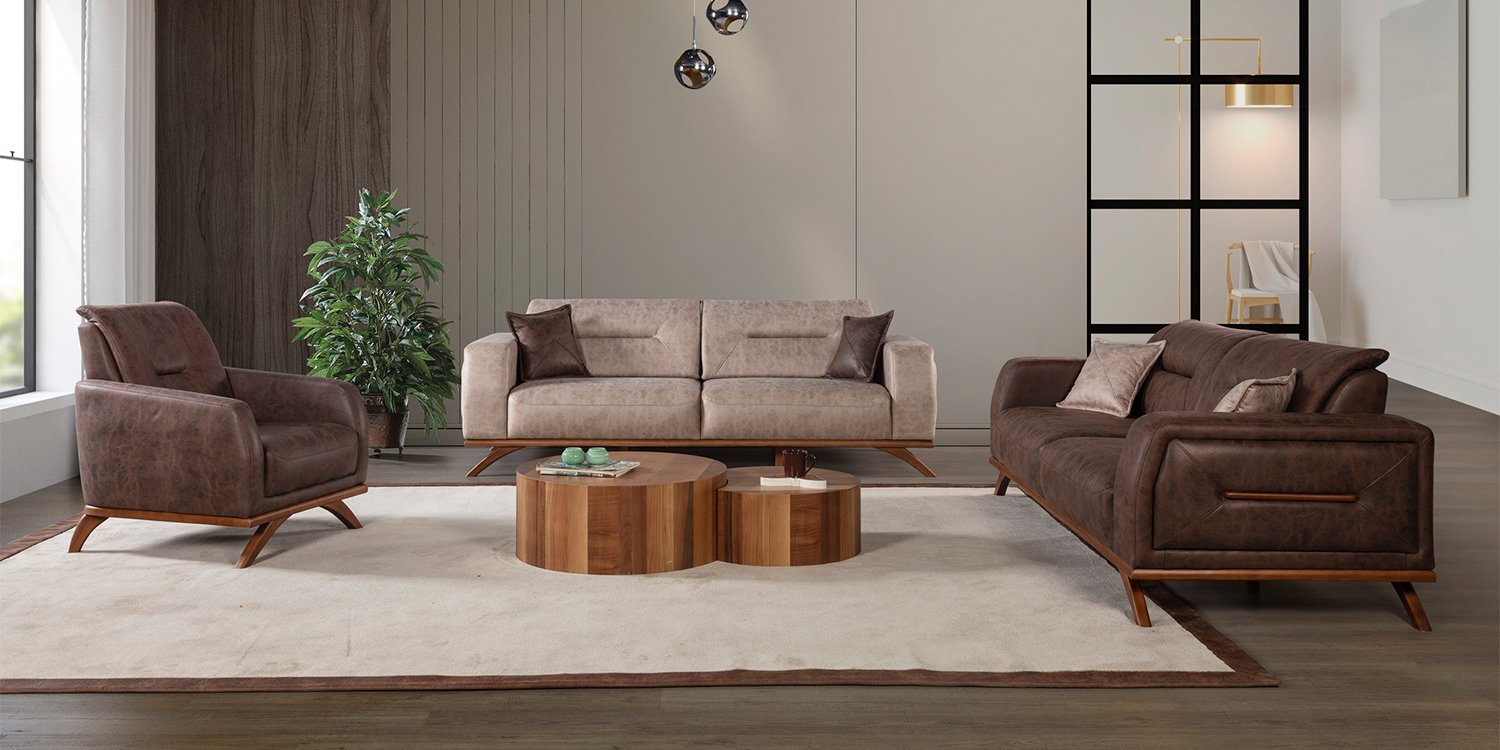 Pera Koltuk Takımı Kahve