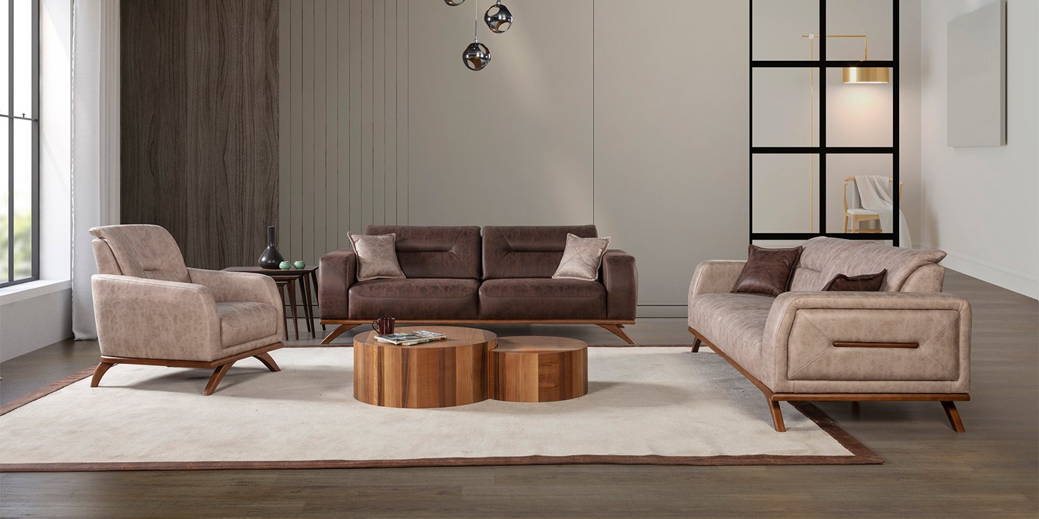 Pera Koltuk Takımı Kahve